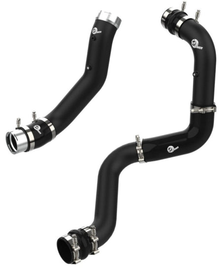 aFe BladeRunner Black 3in Aluminum Charge Pipe Kit 20-21 GM Diesel Trucks V8-6.6L (td) L5P - CPC Performance