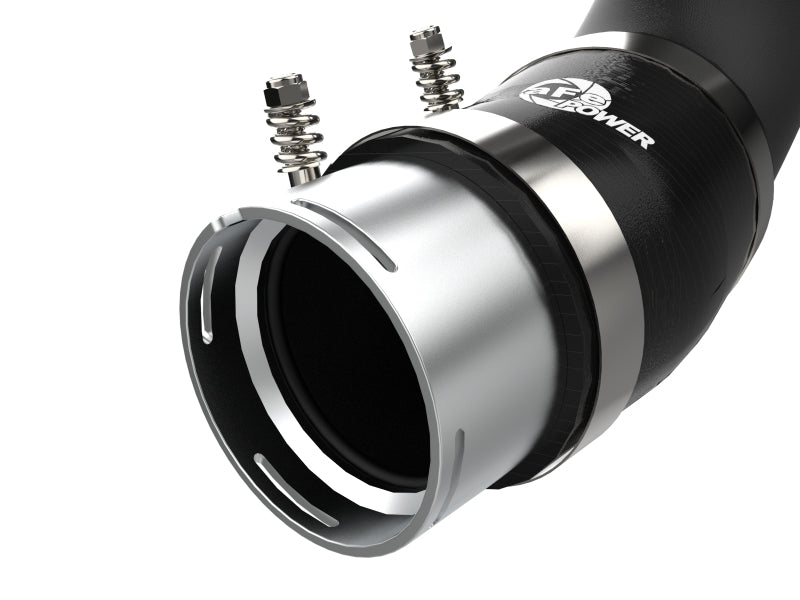 aFe BladeRunner Black 3in Aluminum Charge Pipe Kit 20-21 GM Diesel Trucks V8-6.6L (td) L5P - CPC Performance