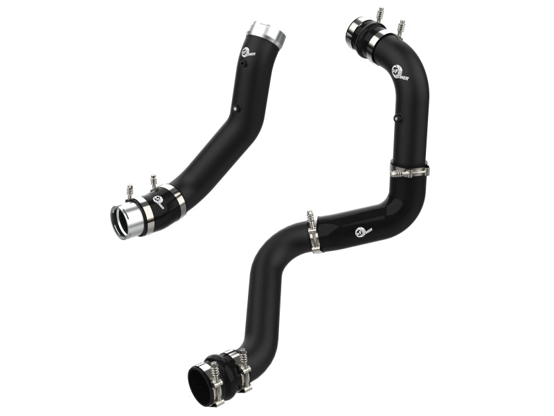 aFe BladeRunner Black 3in Aluminum Charge Pipe Kit 20-21 GM Diesel Trucks V8-6.6L (td) L5P - CPC Performance