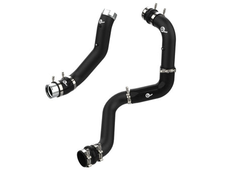 aFe BladeRunner Black 3in Aluminum Charge Pipe Kit 20-21 GM Diesel Trucks V8-6.6L (td) L5P - CPC Performance