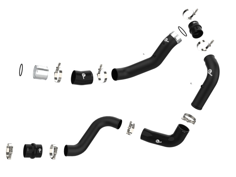 aFe BladeRunner Black 3in Aluminum Charge Pipe Kit 20-21 GM Diesel Trucks V8-6.6L (td) L5P - CPC Performance