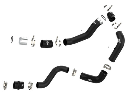 aFe BladeRunner Black 3in Aluminum Charge Pipe Kit 20-21 GM Diesel Trucks V8-6.6L (td) L5P - CPC Performance