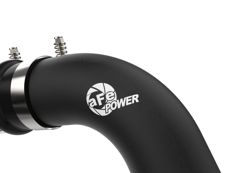 aFe BladeRunner Black 3in Aluminum Charge Pipe Kit 20-21 GM Diesel Trucks V8-6.6L (td) L5P - CPC Performance