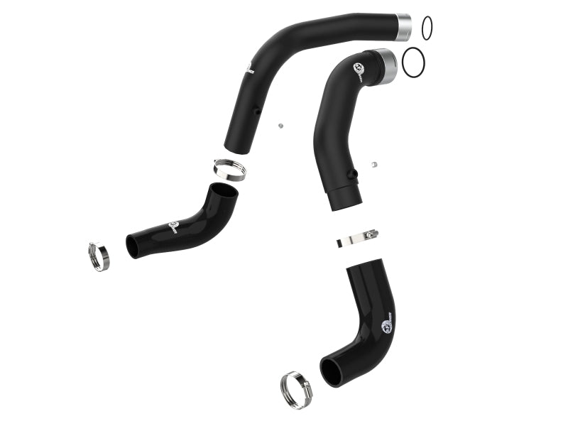 aFe BladeRunner Black 3in Intercooler Hot & Cold Side Pipe Kit 20-21 Jeep Wrangler V6-3.0L (td) - CPC Performance