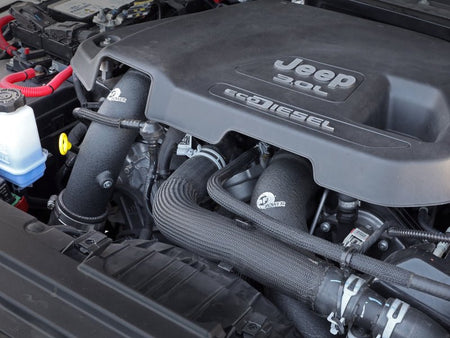 aFe BladeRunner Black 3in Intercooler Hot & Cold Side Pipe Kit 20-21 Jeep Wrangler V6-3.0L (td) - CPC Performance