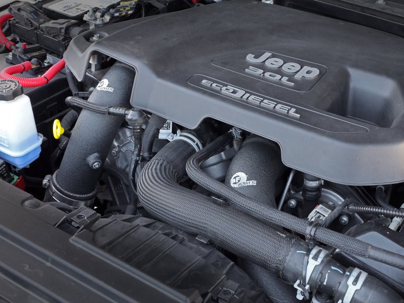 aFe BladeRunner Black 3in Intercooler Hot & Cold Side Pipe Kit 20 - 21 Jeep Wrangler V6 - 3.0L (td) - CPC Performance