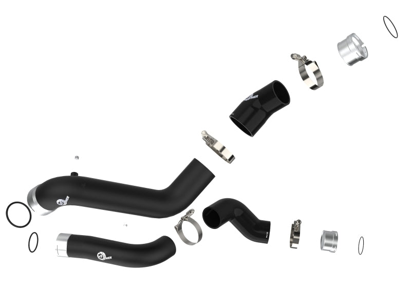 aFe BladeRunner Black Intercooler Hot & Cold Side Tubes Combo 19-20 GM Trucks 1500 L4-2.7L (t) - CPC Performance