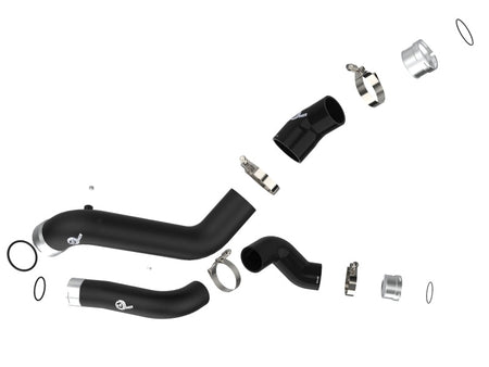 aFe BladeRunner Black Intercooler Hot & Cold Side Tubes Combo 19-20 GM Trucks 1500 L4-2.7L (t) - CPC Performance