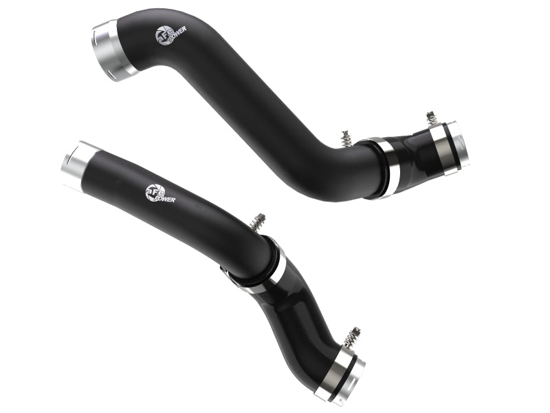 aFe BladeRunner Black Intercooler Hot & Cold Side Tubes Combo 19-20 GM Trucks 1500 L4-2.7L (t) - CPC Performance