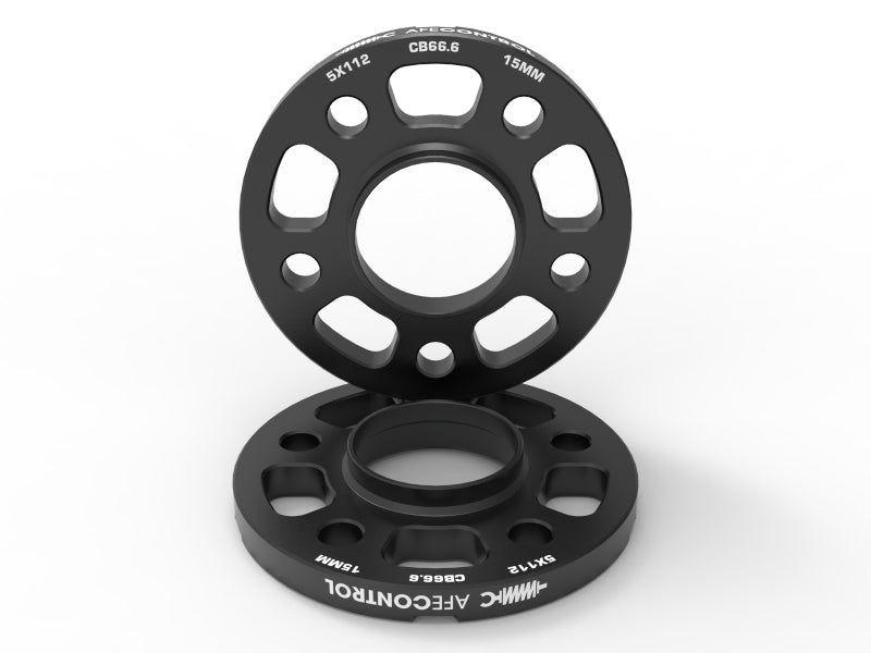aFe CONTROL Billet Aluminum Wheel Spacers 5x112 CB66.6 15mm - Toyota GR Supra/BMW G - Series - CPC Performance