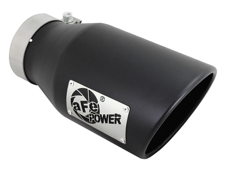aFe Diesel Exhaust Tip Bolt On Black 4in Inlex x 6in Outlet x 12in - CPC Performance