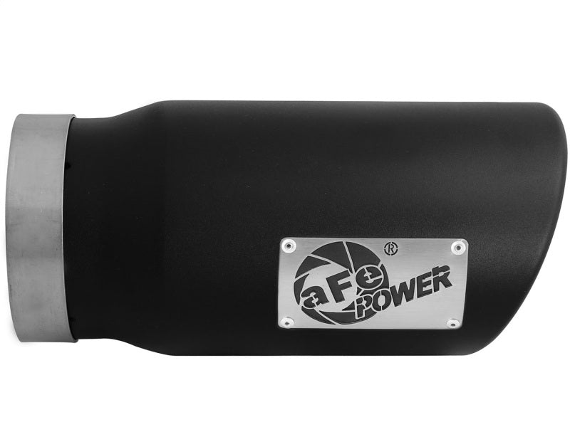 aFe Diesel Exhaust Tip Bolt On Black 5in Inlet x 6in Outlet x 12in Long - CPC Performance