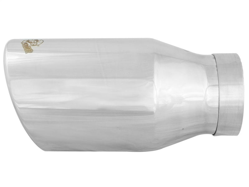 aFe Diesel Exhaust Tip Bolt On Polished 4in Inlet x 6in Outlet x 12in Length - CPC Performance