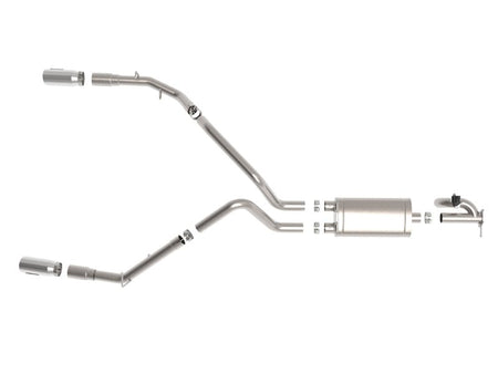 aFe Gemini XV 3in 304 SS Cat - Back Exhaust 19 - 21 Ram 1500 V8 5.7L Hemi w/ Polish Tips - CPC Performance