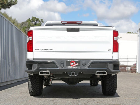 aFe Gemini XV 4in to Dual 3in 304 SS Cat - Back Exhaust w/ Cutout 19 - 21 GM Silverado/Sierra V8 - 6.2L - CPC Performance