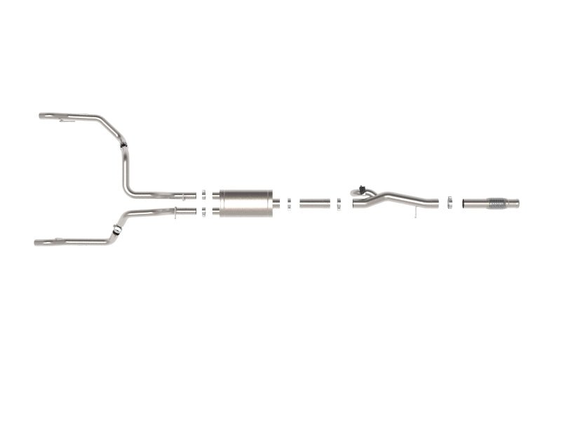 aFe Gemini XV 4in to Dual 3in 304 SS Cat - Back Exhaust w/ Cutout 19 - 21 GM Silverado/Sierra V8 - 6.2L - CPC Performance