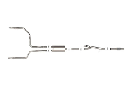 aFe Gemini XV 4in to Dual 3in 304 SS Cat - Back Exhaust w/ Cutout 19 - 21 GM Silverado/Sierra V8 - 6.2L - CPC Performance