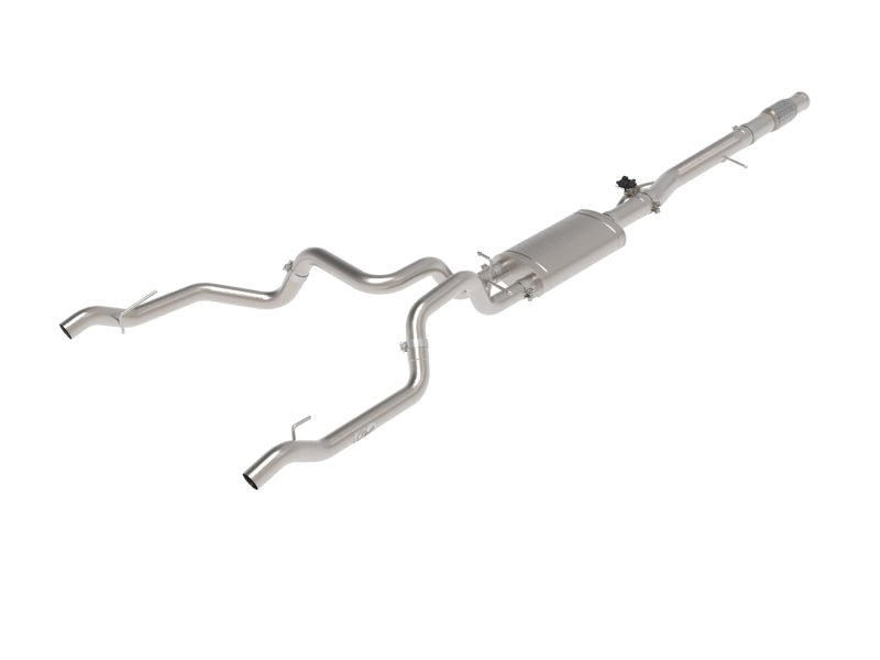 aFe Gemini XV 4in to Dual 3in 304 SS Cat - Back Exhaust w/ Cutout 19 - 21 GM Silverado/Sierra V8 - 6.2L - CPC Performance