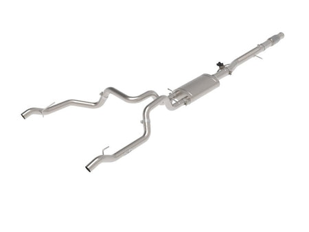 aFe Gemini XV 4in to Dual 3in 304 SS Cat - Back Exhaust w/ Cutout 19 - 21 GM Silverado/Sierra V8 - 6.2L - CPC Performance