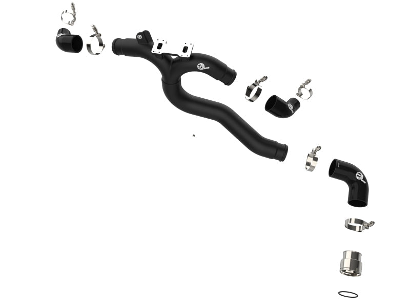 aFe Kia Stinger 18-22 V6-3.3L (tt) BladeRunner Hot Charge Pipe- Black - CPC Performance