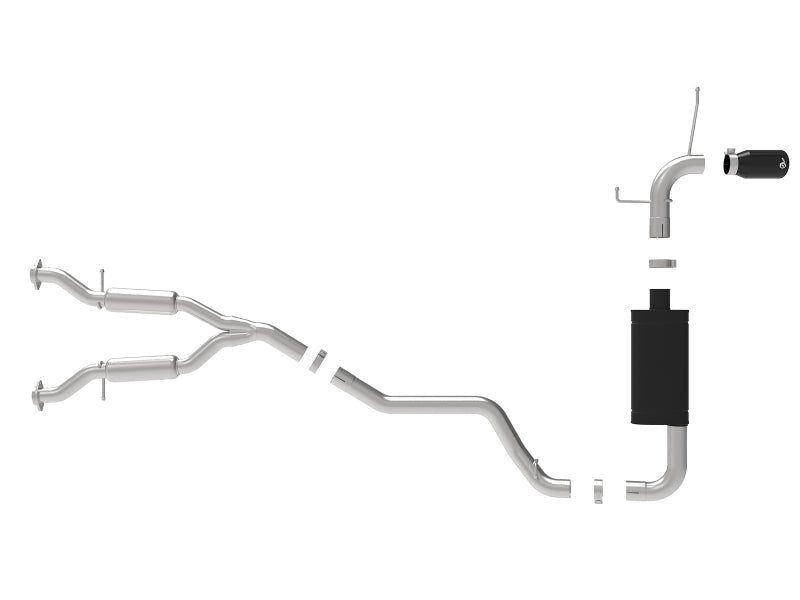 aFe Large Bore HD 3in 304 SS Cat - Back Exhaust w/ Black Tips 14 - 19 Jeep Grand Cherokee (WK2) V6 - 3.6L - CPC Performance
