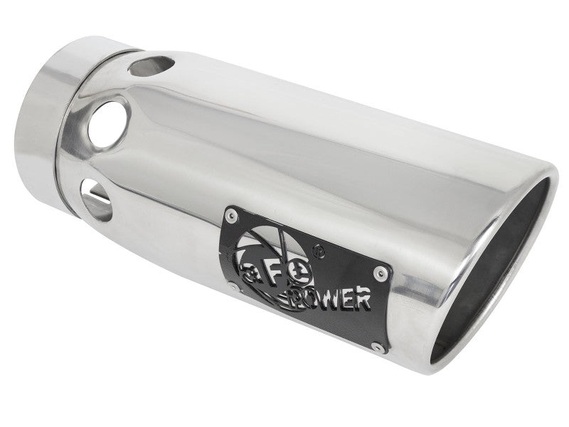 aFe Large Bore - HD 5 IN 409 SS DPF - Back Exhaust System w/Polished Tip 20 - 23 GM Truck V8 - 6.6L - CPC Performance