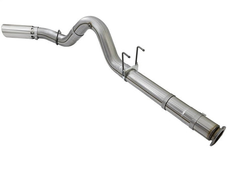 aFe LARGE BORE HD 5in 409 - SS DPF - Back Exhaust w/Polished Tip 2017 Ford Diesel Trucks V8 6.7L (td) - CPC Performance