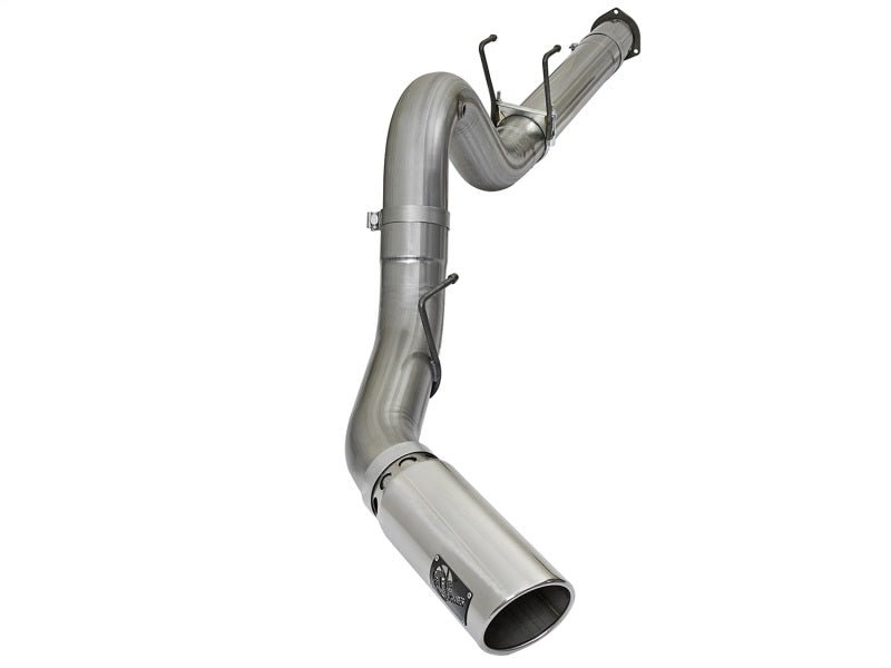 aFe LARGE BORE HD 5in 409 - SS DPF - Back Exhaust w/Polished Tip 2017 Ford Diesel Trucks V8 6.7L (td) - CPC Performance