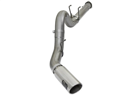 aFe LARGE BORE HD 5in 409 - SS DPF - Back Exhaust w/Polished Tip 2017 Ford Diesel Trucks V8 6.7L (td) - CPC Performance