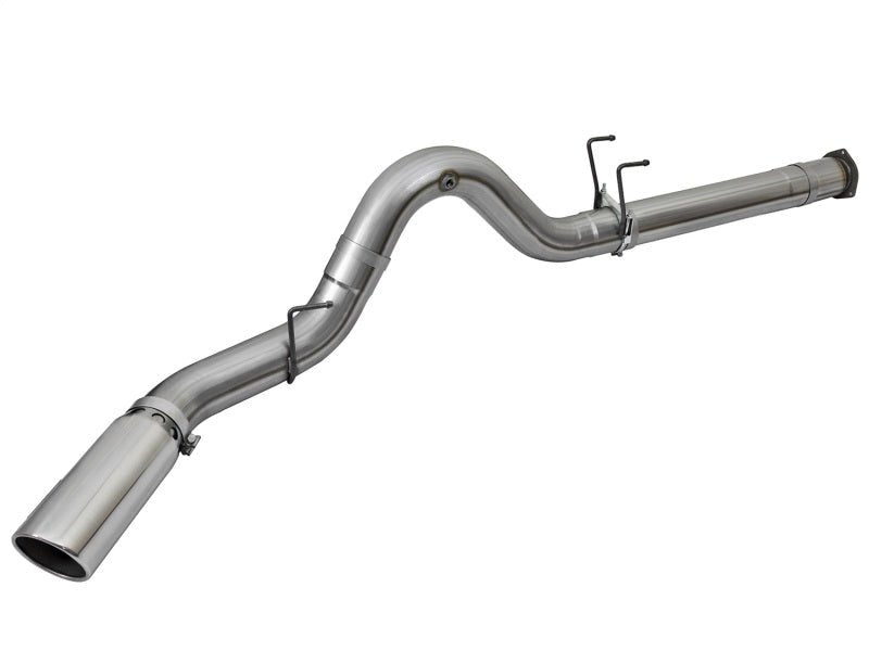 aFe LARGE BORE HD 5in 409 - SS DPF - Back Exhaust w/Polished Tip 2017 Ford Diesel Trucks V8 6.7L (td) - CPC Performance