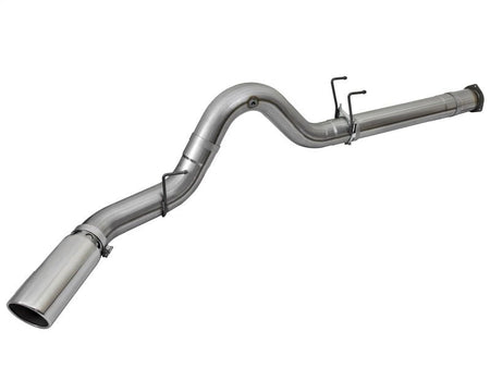 aFe LARGE BORE HD 5in 409 - SS DPF - Back Exhaust w/Polished Tip 2017 Ford Diesel Trucks V8 6.7L (td) - CPC Performance