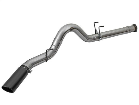 aFe Large Bore - HD 5in DPF Back 409 SS Exhaust System w/Black Tip 2017 Ford Diesel Trucks V8 6.7L(td) - CPC Performance