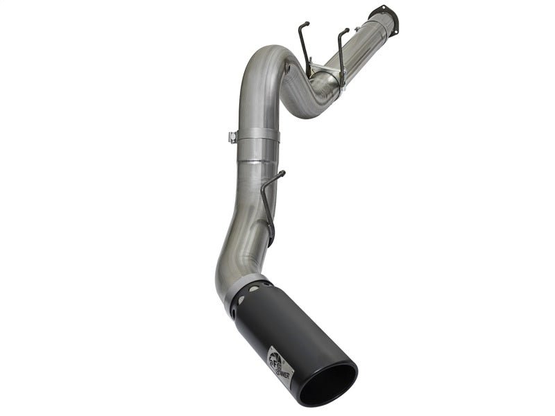aFe Large Bore - HD 5in DPF Back 409 SS Exhaust System w/Black Tip 2017 Ford Diesel Trucks V8 6.7L(td) - CPC Performance