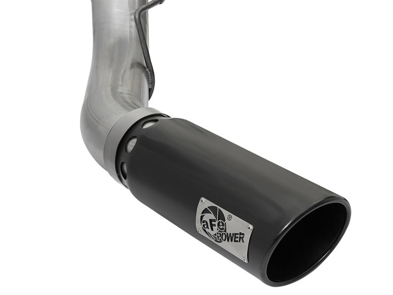 aFe Large Bore - HD 5in DPF Back 409 SS Exhaust System w/Black Tip 2017 Ford Diesel Trucks V8 6.7L(td) - CPC Performance