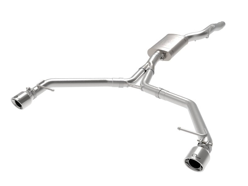 afe MACH Force - Xp 13 - 16 Audi Allroad L4 SS Axle - Back Exhaust w/ Polished Tips - CPC Performance