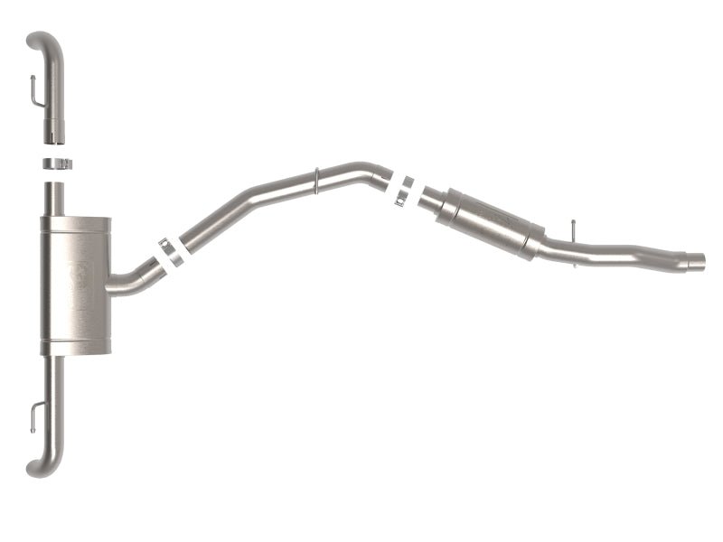 aFe MACH Force - Xp 17 - 21 Audi Q5 L4 - 2.0L (T) 3in to 2.5in Stainless Steel Cat - Back Exhaust System - CPC Performance
