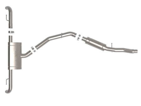 aFe MACH Force - Xp 17 - 21 Audi Q5 L4 - 2.0L (T) 3in to 2.5in Stainless Steel Cat - Back Exhaust System - CPC Performance
