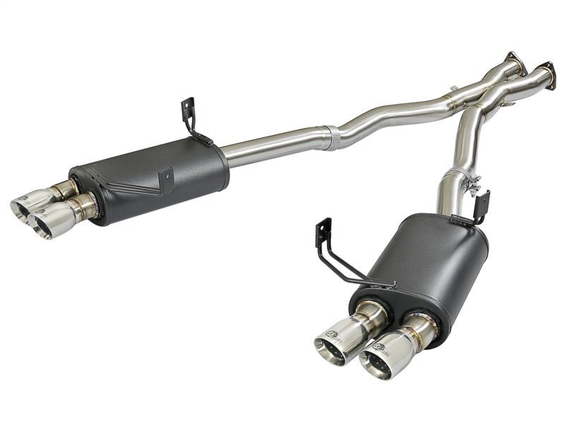 aFe MACH Force - Xp 2 - 1/2in 304 SS Cat - Back Exhaust w/Polished Tips 05 - 08 BMW Z4 M Coupe (E86) L6 3.2L - CPC Performance