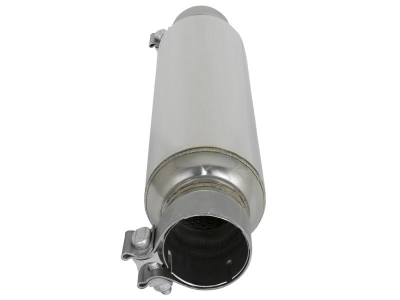 aFe MACH Force - Xp 304 Stainless Steel Resonator 2.5in Inlet/Outlet x 4in Dia x 15in Body x 19in L - CPC Performance