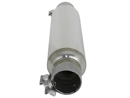 aFe MACH Force - Xp 304 Stainless Steel Resonator 2.5in Inlet/Outlet x 4in Dia x 15in Body x 19in L - CPC Performance