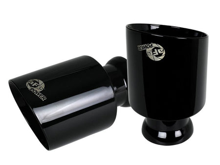 aFe MACH Force - XP 4 - 1/2in Black OE Replacement Exhaust Tips - 15 - 19 Dodge Charger/Hellcat - CPC Performance