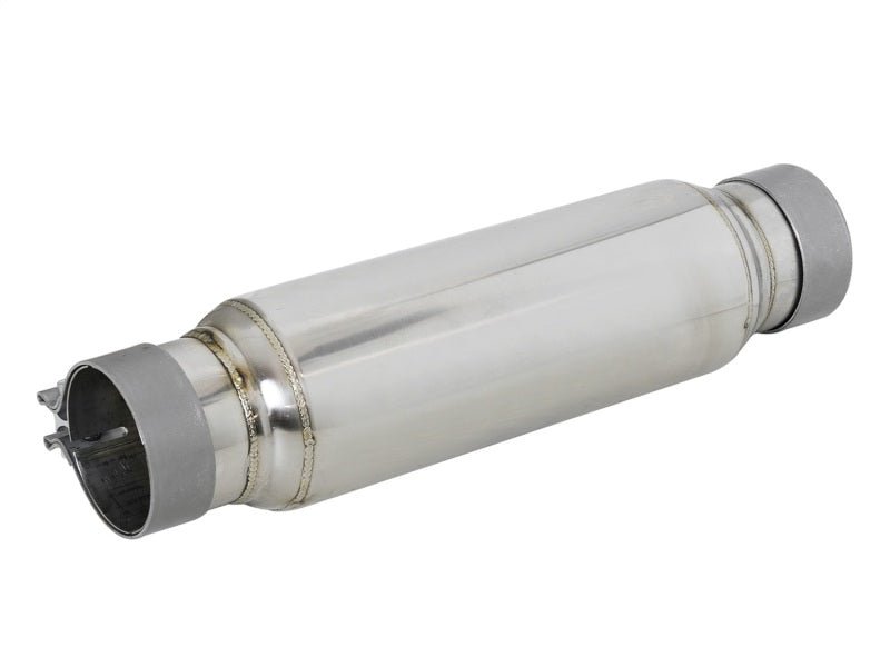 aFe MACH Force - Xp 409 SS Resonator 3in. Inlet/Outlet / 4in. Diameter / 12in. Body / 16in. Length - CPC Performance