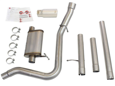 aFe MACHForce XP Exhaust 3in - 3.5in SS Single Side Ext CB w/ Polish Tip 99 - 04 Ford F - 250 V8 5.4L/6.8L - CPC Performance