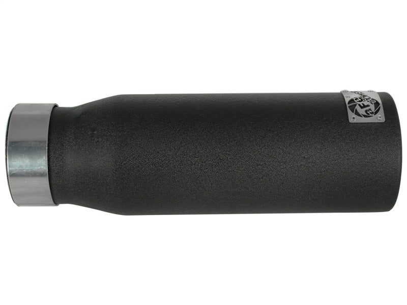 aFe MACHForce XP Exhausts Tips SS - 304 EXH Tip 3in x 4Out x 12L Bolt - On (blk) - CPC Performance