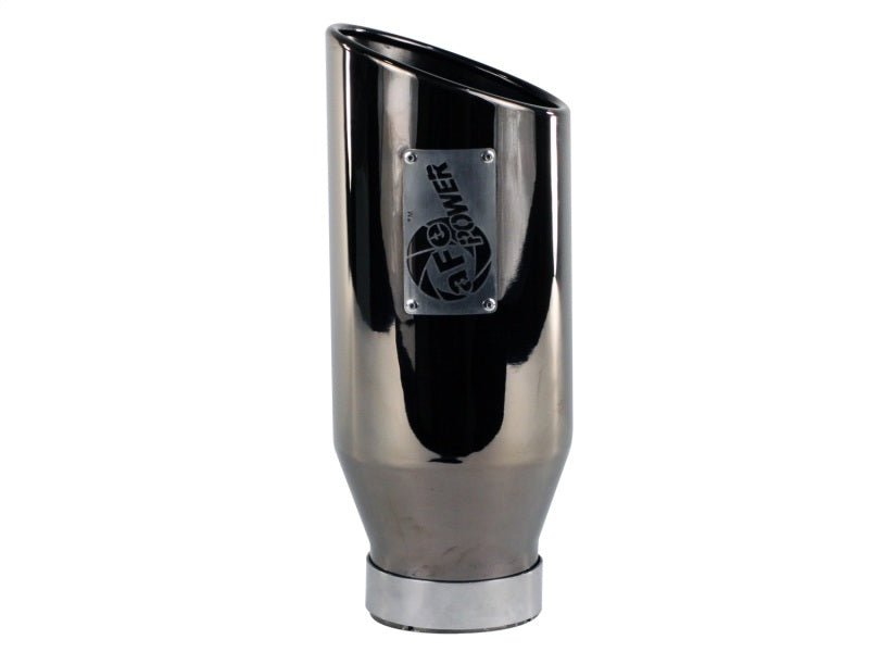aFe MACHForce XP Exhausts Tips SS - 304 EXH Tip 4In x 6Out x 15L Bolt - On (blk chrome) - CPC Performance