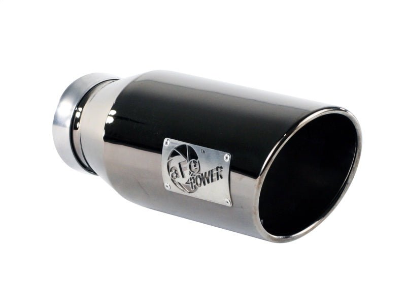 aFe MACHForce XP Exhausts Tips SS - 304 EXH Tip 4In x 6Out x 15L Bolt - On (blk chrome) - CPC Performance