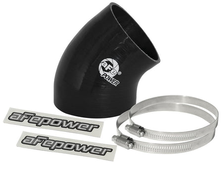 aFe MagnumFORCE Cold Air Int Sys Spare Parts Kit (4 - 3.5in ID x 40 Deg) Elbow Reducing Coupler - Blk - CPC Performance