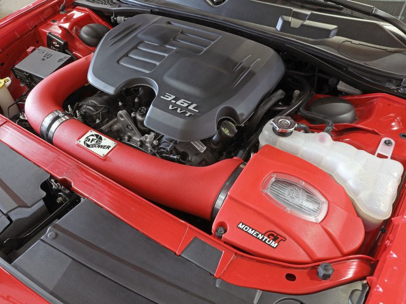aFe Momentum GT Dry S Stage - 2 Intake System 11 - 15 Dodge Challenger/Charger V6 - 3.6L (Red) - CPC Performance