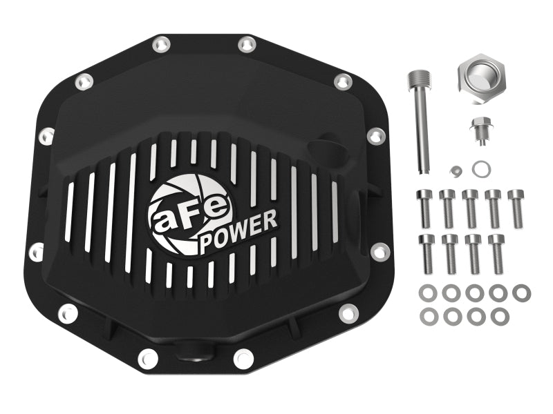 aFe POWER 21 - 22 Ram 1500 TRX Hemi V8 6.2L (sc) PRO Series Rear Differential Cover Black w/ Machined - CPC Performance