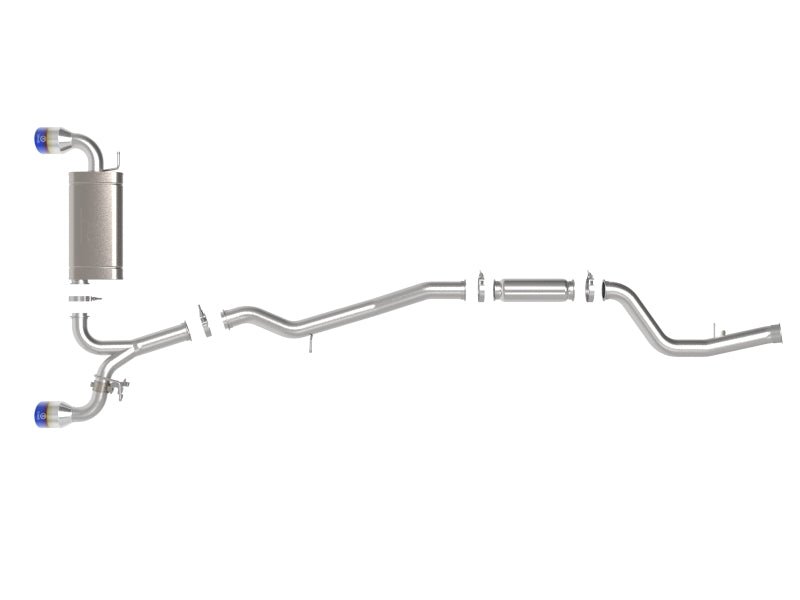 aFe POWER Takeda 2021 Toyota Supra 2.0L (t) 2.5in - 3in 304 SS CB Exhaust w/ Blue Tips - CPC Performance